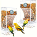 Transparent Automatic Bird Feeder Anti Splash Bird User Outside Parrot Feeder