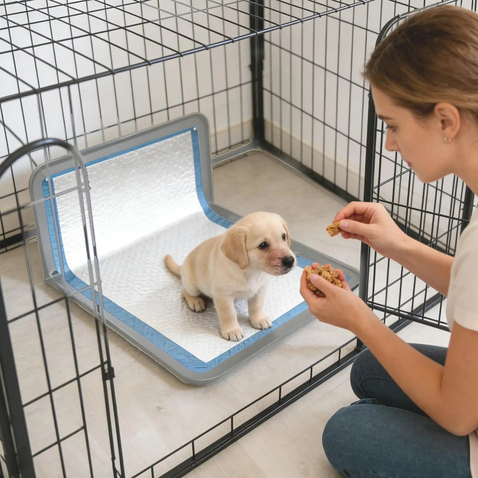 Folding Non Slip Pee Pad Silicone Dog Potty Training Pads Portable Dog Pee Pad Easy-to-clean Pet Pads For All Sizes Of Dog Cats